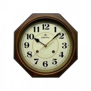 さんてる クォーツ 日本製 EUクラシカル 掛け時計（アラビア文字）アンティークブラウン QL675_A