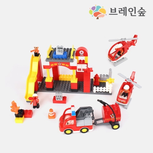 ブレインフォレスト教育用デュオ消防プレイ76P幼稚園児童家学院教習教区団体創造力