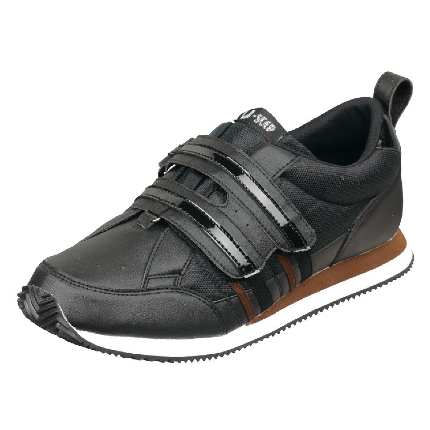 ムーンスターメンズ/レディース リハビリ 介護靴 片足販売 Vステップ06足 幅囲7E(右足のみ) ブラック 27.0 cm