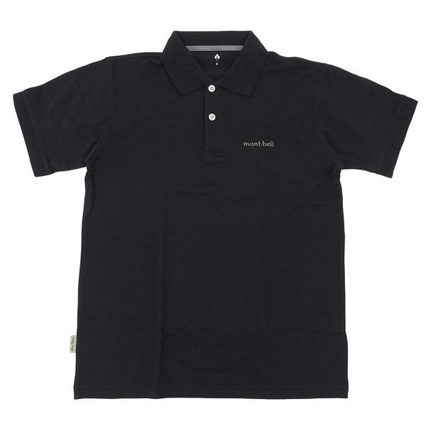 モンベル ポロシャツ メンズ 半袖 S M L XL ブラック コアスパン RM2104691BK mont-bell