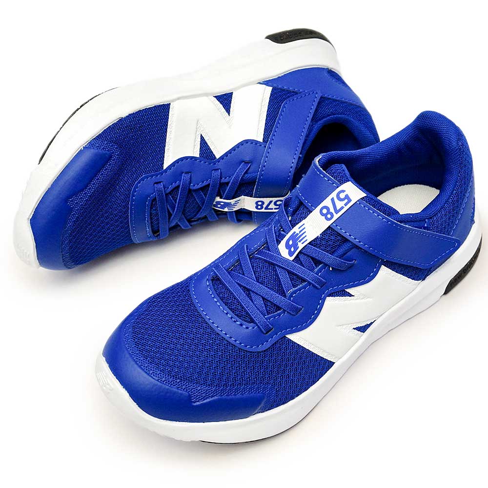 GT578 RB ブルー ジュニア 子供靴 シンプル マジックテープ キッズ スニーカー