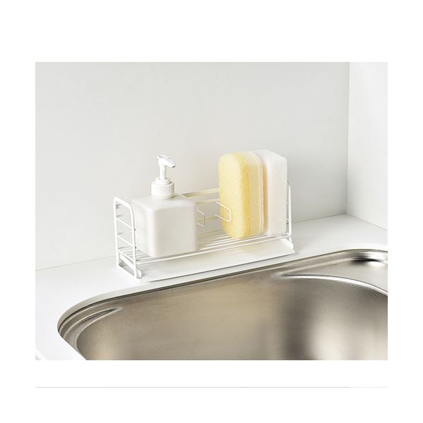 （まとめ）高儀 ボトルスポンジラックDX ホワイト 1個[x5セット]