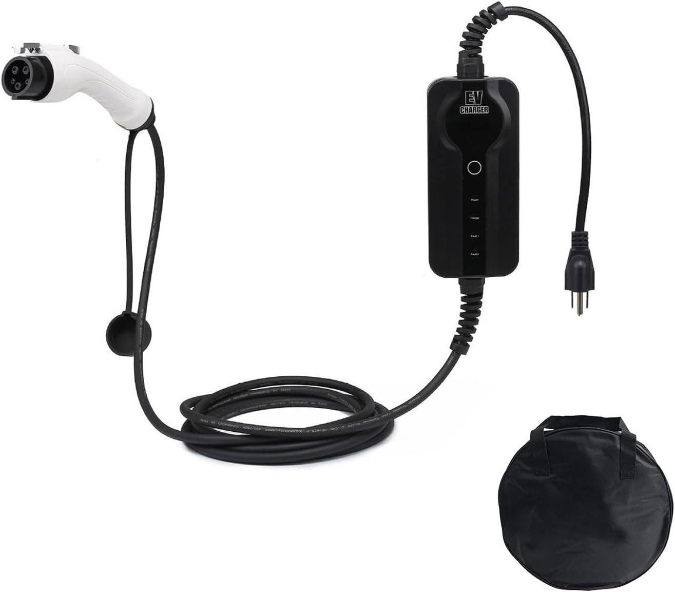 電気自動車 EV充電 充電ケーブル 8A/10A/13A/16A 100-240V タイマー充電　電流調整可能の家庭用自動車充電ガン　液晶画面表示　電圧電流表示