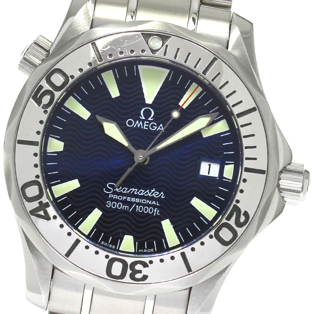 オメガ OMEGA 2263.80 シーマスター300 デイト クォーツ ボーイズ _817315【中古】