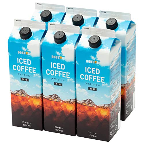 ドトールコーヒー LC154 感謝価格 価格 1000ml6本 無糖アイスコーヒー