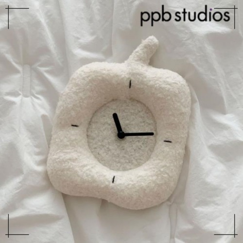 pppstudio 包装付静音 りんご 時計 Apple Clock 韓国雑貨 可愛い インテリア