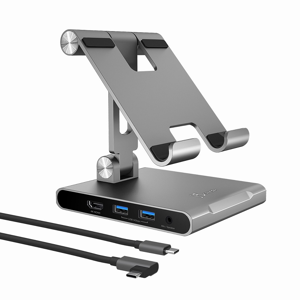 ジェイファイブクリエイト JTS224 ドッキングタブレットスタンド USB-C 4K60 7in1 JTS224