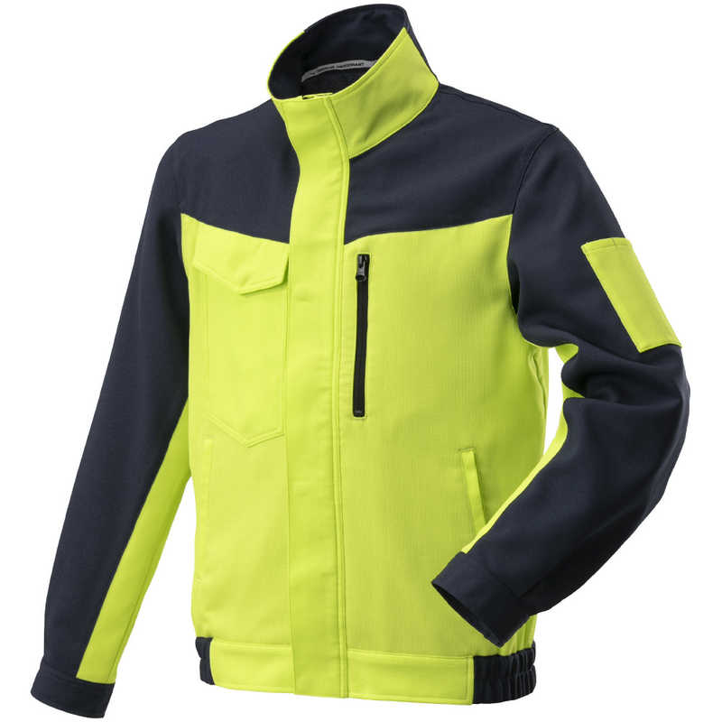 ミズノ　ワークジャケット(春夏向け) ［ユニセックス］ 2XL 85：ネイビー×ライムグリーン　F2JEA18385