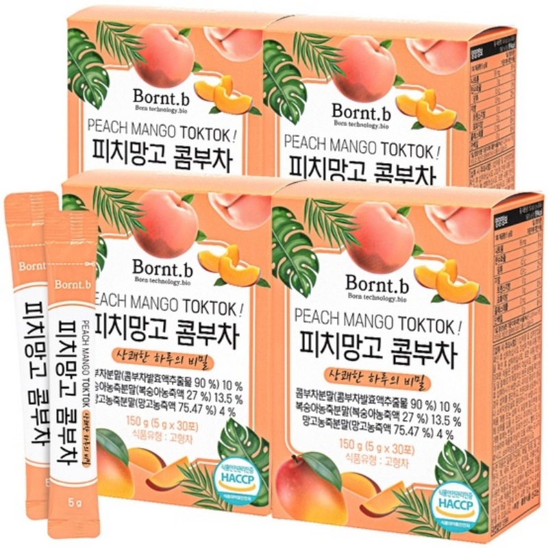 Bornt.bピッチマンゴーコンブチャ5g30個入り4ボックス