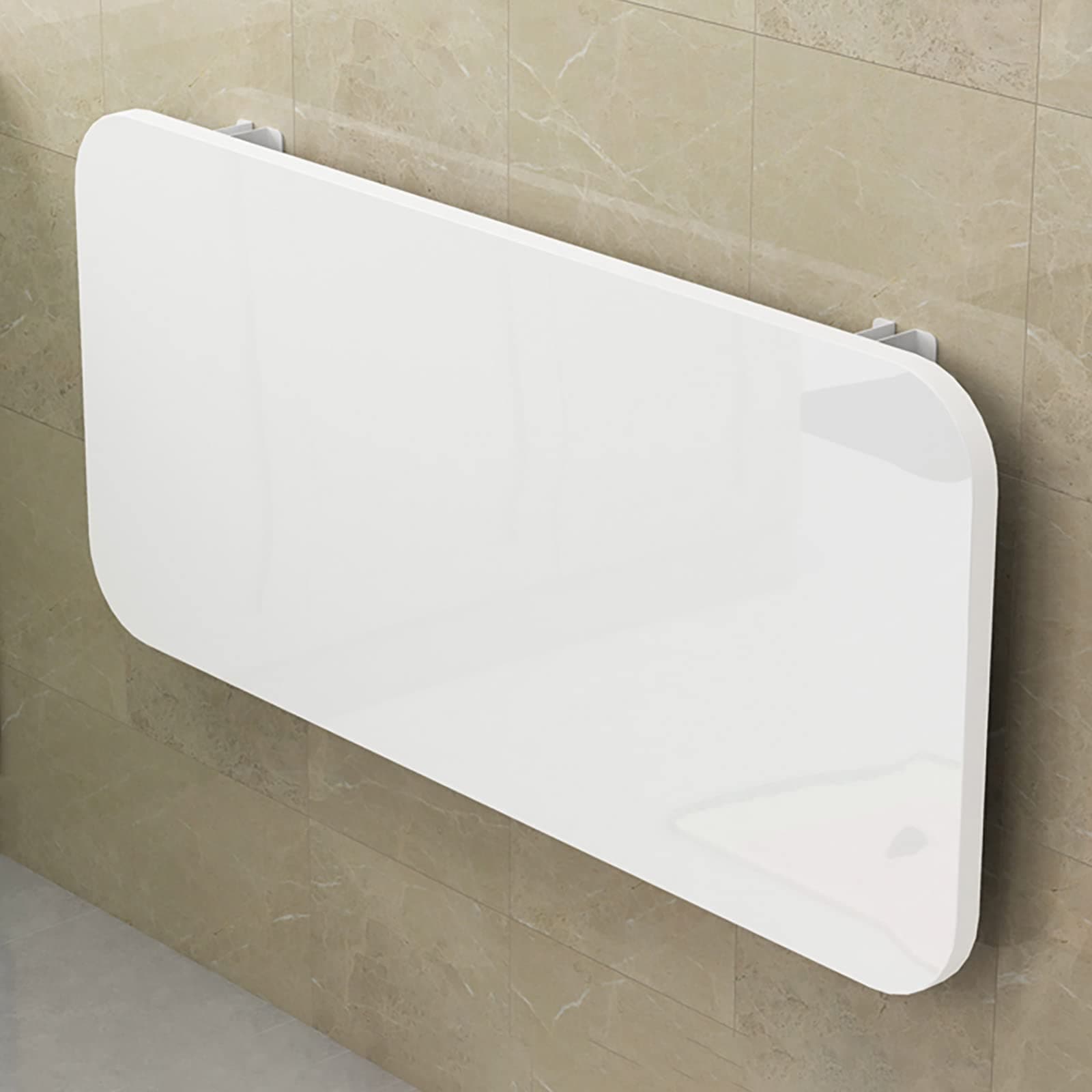 省スペースフローティング壁掛け折りたたみデスク - 90x30インチホワイトコンピューターテーブルホームオフィスキッチンダイニング用 - スタイリッシュで機能的モダンなデザイン