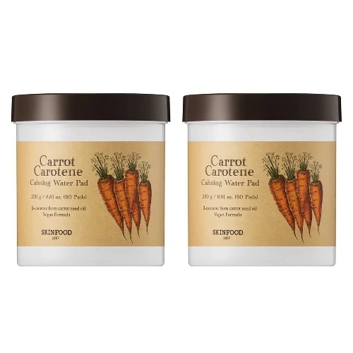 キャロットカロテン カーミング ウォーターパッド 60枚 2個 set にんじん鎮静パッド・敏感肌・水分ケア