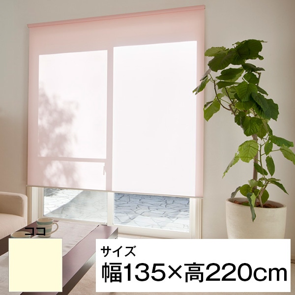 立川機工 ティオリオ ロールスクリーン 無地防炎 135220 ココ メーカー直送