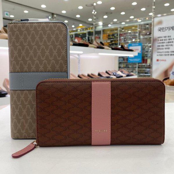 女性チェック柄長財布 ECEFRP883884BLPI HFDG1A GN_GN