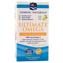 NORDIC NATURALS社 アルティメット オメガ レモンフィッシュジェル 60ソフトジェルカプセル