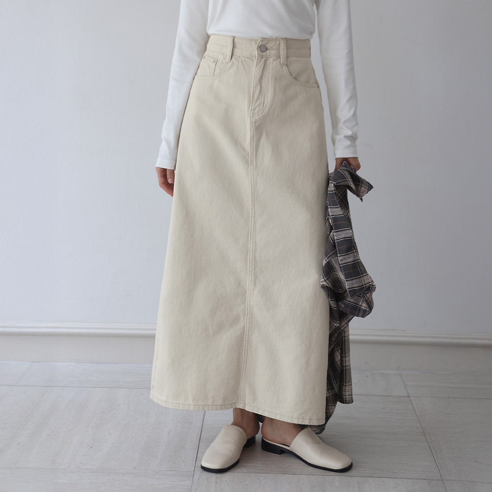S-XLオリバーコットンマキシロングスカート