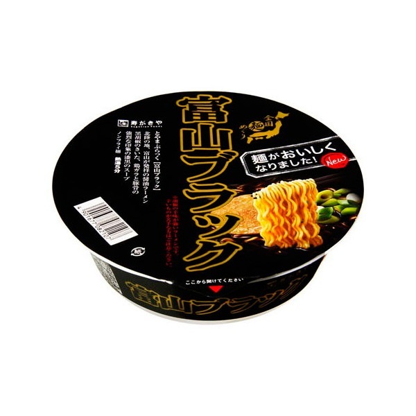 全国麺めぐり富山ブラックラーメン カップ 108g x24 メーカー直送