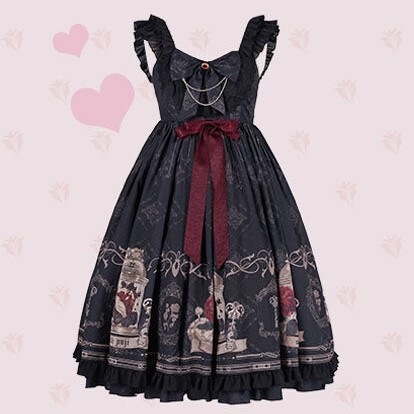 ハロウィン ハロインナイト ゴスロリ ロリータ ブラック Aライン ワンピース パーティー