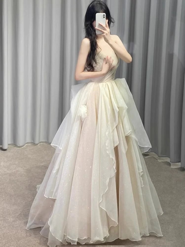 ティブレット胸肉のドレス2025エレガントプリンセススタイル卒業式ボーカルミュージックアート試験大人のセレモニープリンセスドレス