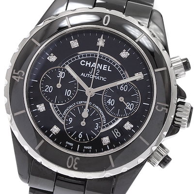 シャネル CHANEL H2419 J12 クロノグラフ デイト 9Pダイヤ 自動巻き メンズ _934618【中古】 253,890円