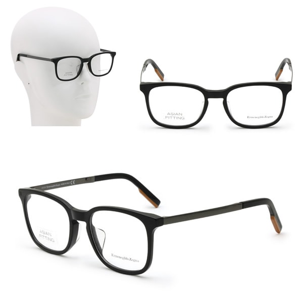 フレームのみ EZ5143-F/V 001 53 Ermenegildo Zegna メガネ 眼鏡 ブラック メタルブラック