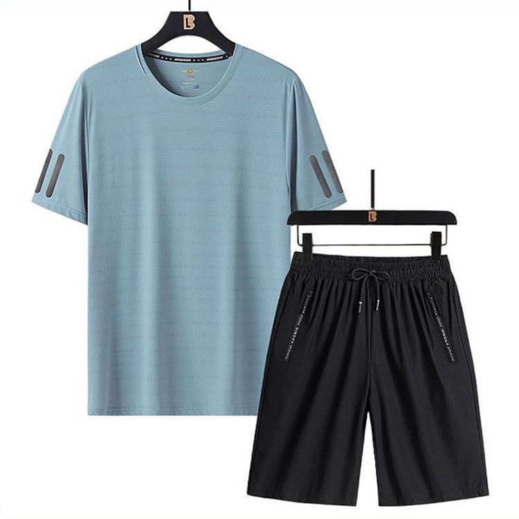 メンズ　夏用　上下セット　2点セット Tシャツ　パンツ　ジャージ　男子用　スポーツウェア　セットアップ　運動　カジュアル　吸汗 速乾 通気父の日