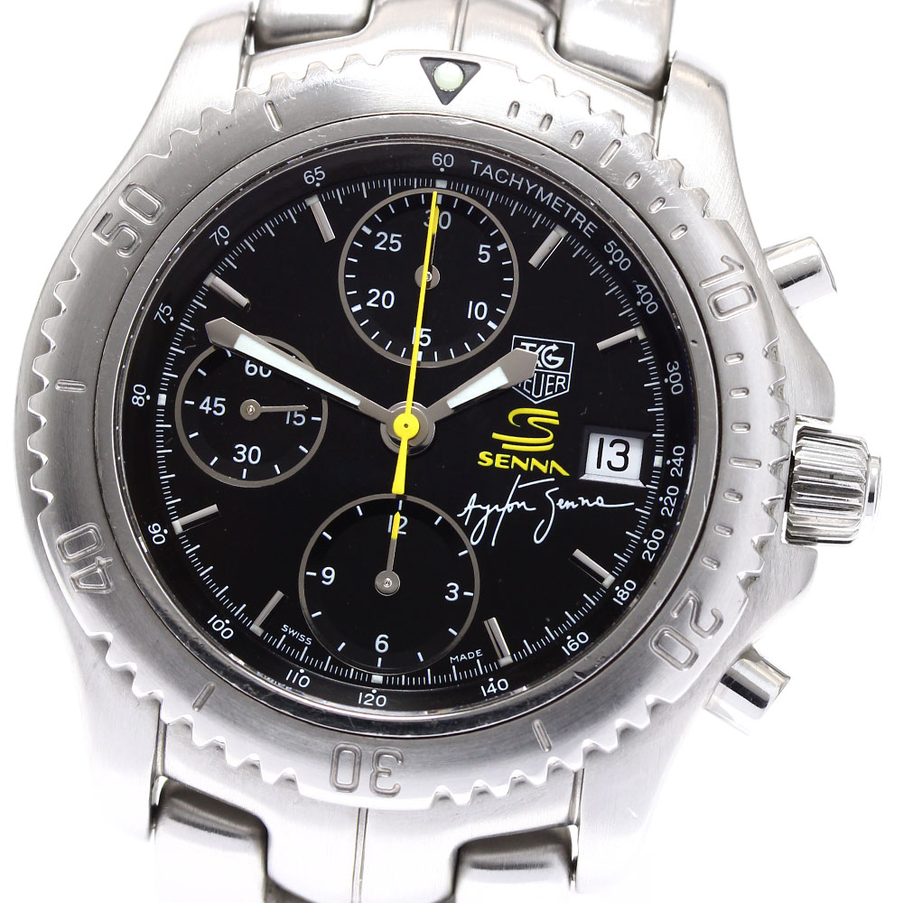 タグホイヤー TAG HEUER CT2115 リンク アイルトン・セナ限定モデル クロノグラフ 自動巻き メンズ _902455【中古】