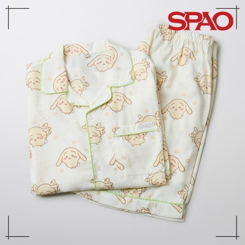 ちいかわ 半袖 パジャマ(LIGHT YELLOW) モモンガ はちわれ うさぎ 韓国限定 かわいい