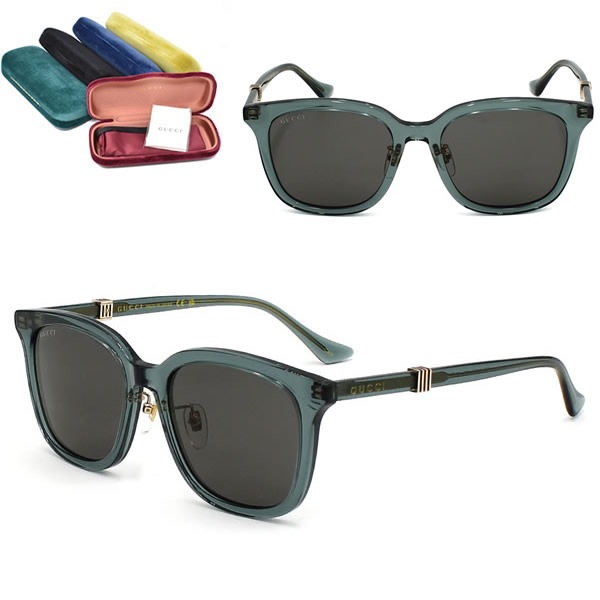 サングラス GG1498SK-003 サングラス アジアンフィット メンズ レディース ユニセックス グリーン グレー