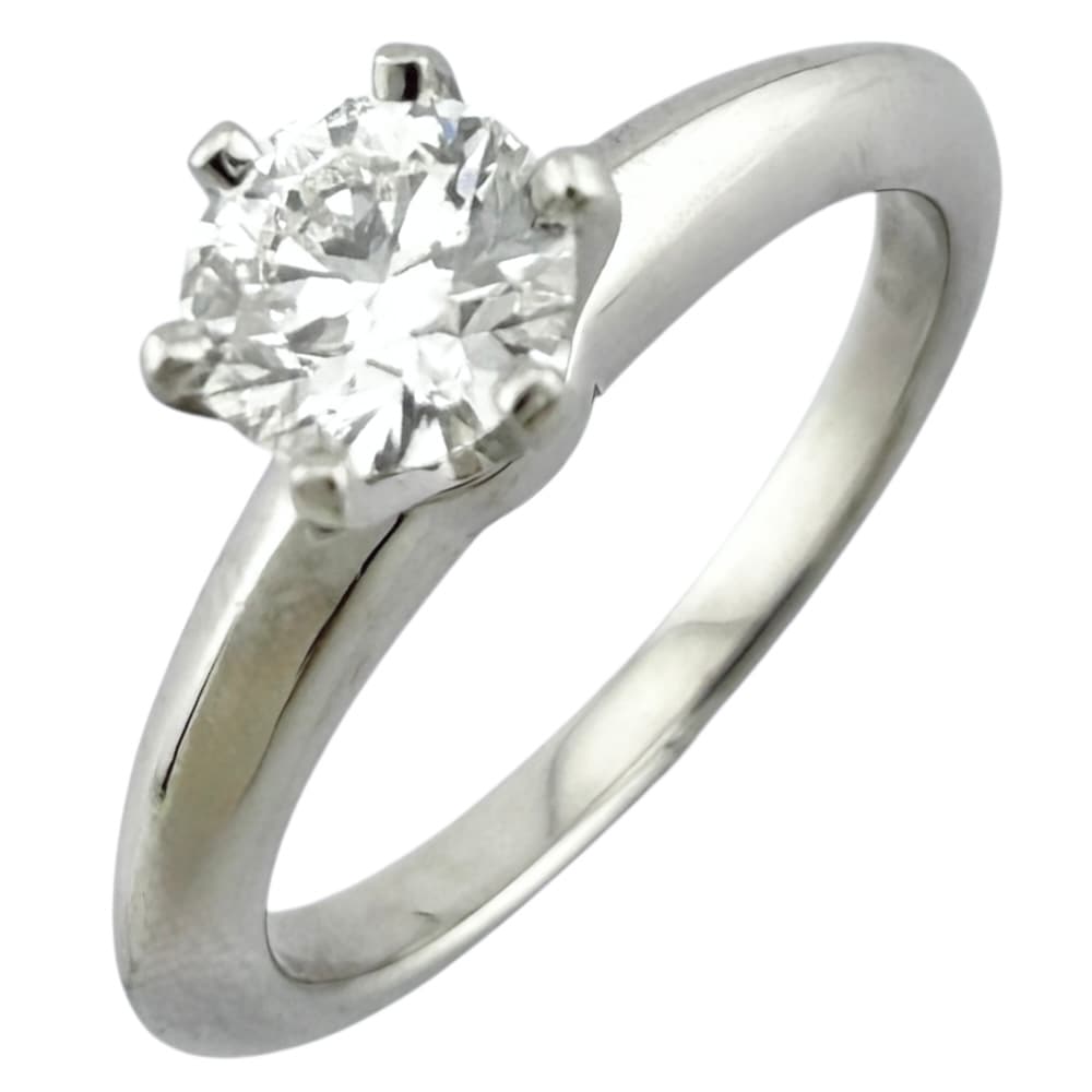 ティファニー ソリティア リング 指輪 6号 Pt950プラチナ ダイヤモンド TIFFANY&Co. 中古 美品