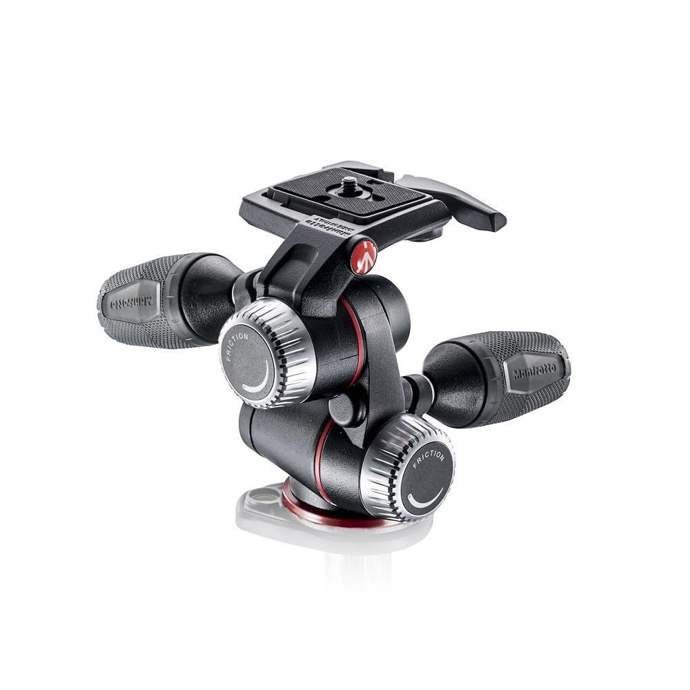マンフロット(Manfrotto) 3ウェイ雲台 XPRO3ウェイ雲台 クイックリリースプレート付属 最大耐荷重 UNI/PdR 105:2021/12 kg 自重1kg コンパクトに持ち運べるリトラ