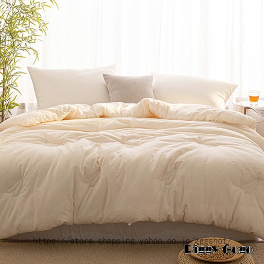 冬 掛け布団 ル 厚手 かけ布団 北欧風 ダ ふわふわ もこもこ 冷房対策 おしゃれ 布団 蓄熱 保温 防寒 暖かい 通年使用 大判 無地 掛け布団 キルト