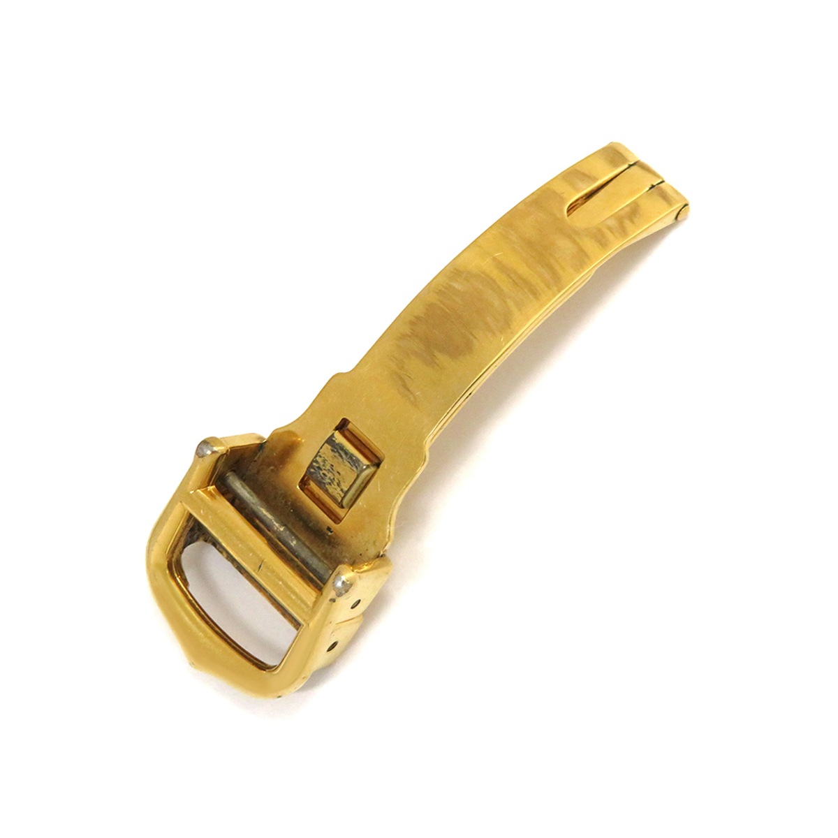 カルティエ Cartier 腕時計パーツ 純正 GP イエローゴールド 12mm幅対応 フォールディング Dバックル パーツ 替え 交換 予備 部品 イエローGP 【中古】