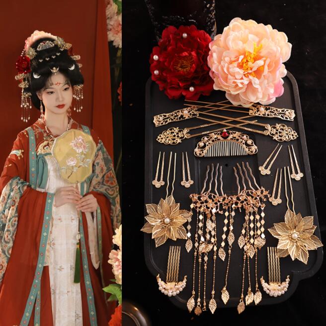 Qoo10] 中国風髪飾り 豪華18点セット チャイナ : バッグ・雑貨