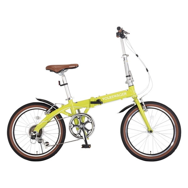 フォルクスワーゲン 折りたたみ自転車 20インチ VW-FDB206ALSL グリーン 67377 6段変速 メーカー直送