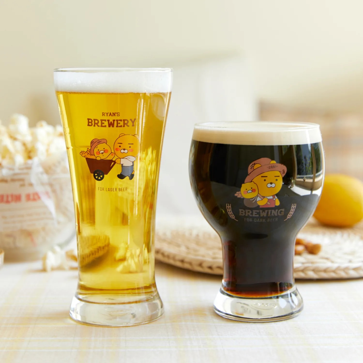 ビールグラス2個セット＿ライアン＆チュンシク