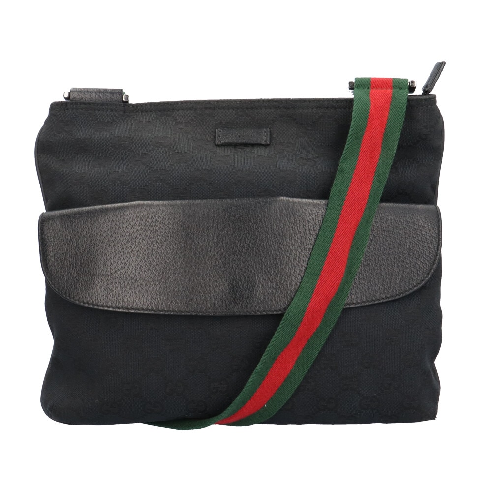 グッチ GGキャンバス ショルダーバッグ GGキャンバス 256100 ブラック GUCCI 中古