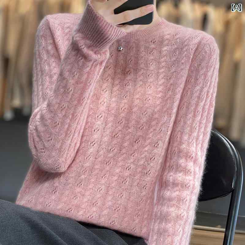 レディース ニット セーター 秋冬 ラウンドネック カーディガン プルオーバー 韓国 ウール 長袖 大きいサイズ シンプル 無地 ピンク 緑 赤 おしゃれ 旅行 柔らかい 通気性 快適 5,227円