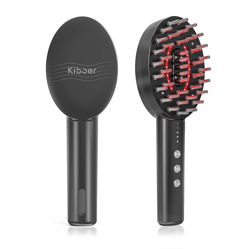 Kiboer 電気ブラシ 電動 頭皮ブラシ 美顔器 頭皮 フェイス ボディ 1台多用 ems RF EP 3D振動 LED光エステ ローションボックス付き 乾湿両用 女性男性用 敬老の日 父の日 プレ
