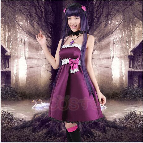 【全店任意2枚購入で100円OFF】俺妹がこんなに可愛いわけがない 黒猫 五更瑠璃 紫　コスプレ衣装 高品質 新品 Cosplay アニメ