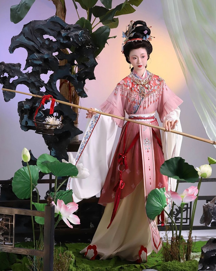 Qoo10 仙人官女漢服 グラデーション ロング 長
