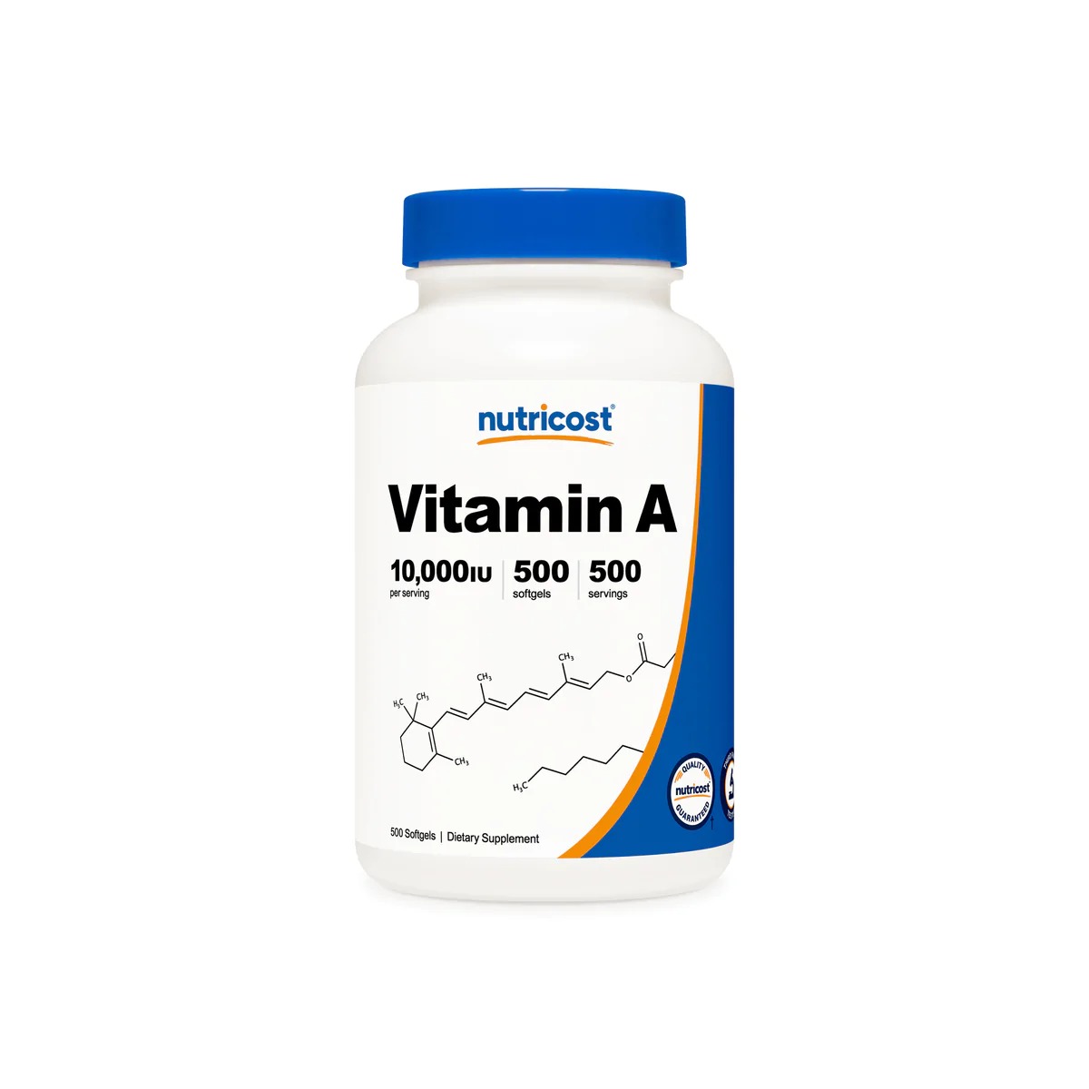 [USA] Nutricost ニュートリコスト Vitamin A (10,000 IU) ソフトジェル 500錠
