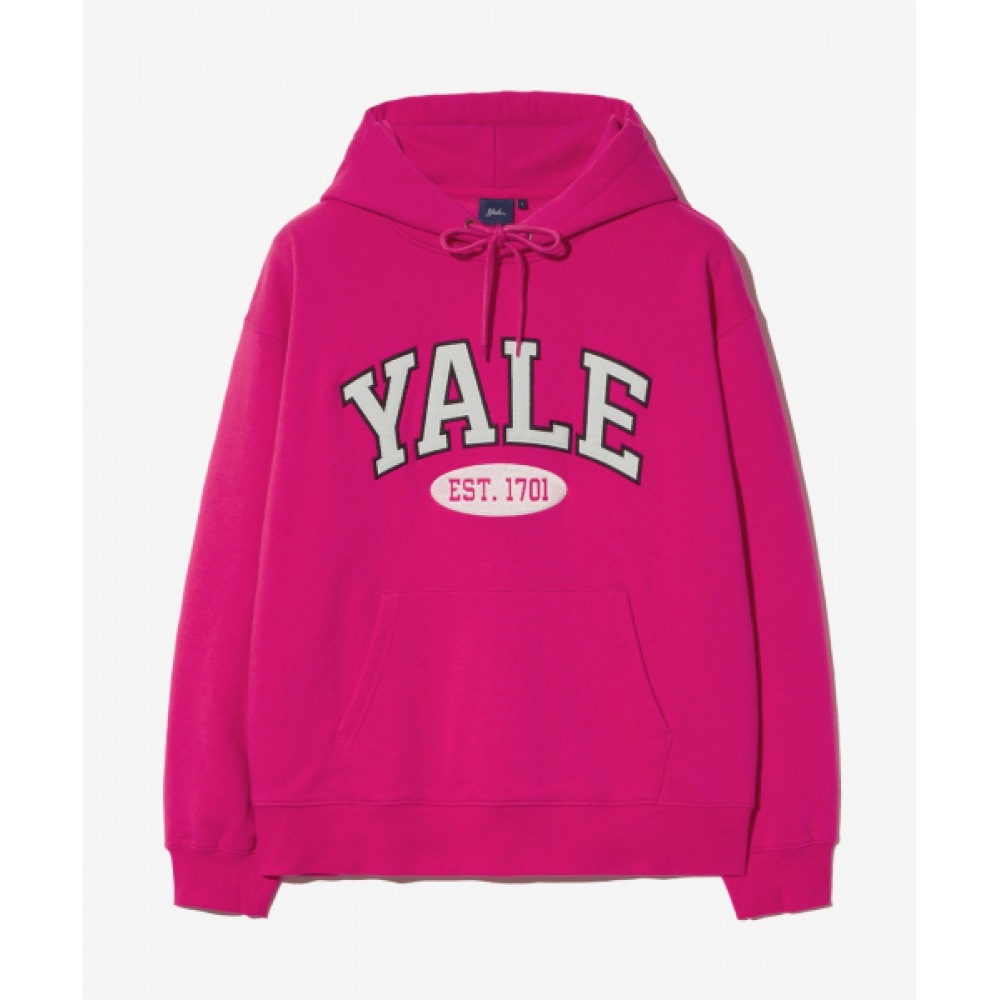 YALE ツートーンアーチパーカー_ホットピンク
