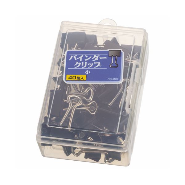 （まとめ） ライオン事務器 バインダークリップ 小口幅19mm CS-M07 1ケース（40個） (×5セット)