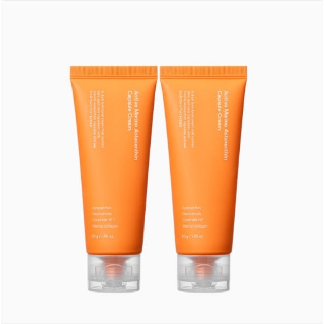 成分エディターアクティブマリンアスタキサンチンカプセル クリーム 50g 1+1 (鎮静/弾力/保湿/栄養/活力/光彩/しわ防止)