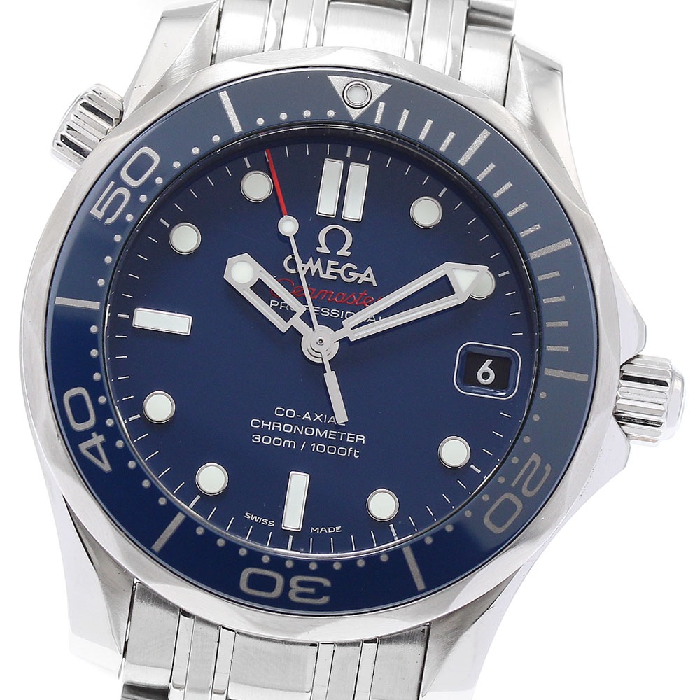 オメガ OMEGA 212.30.36.20.03.001 シーマスター300 コーアクシャル デイト 自動巻き ボーイズ 良品 _890083【中古】