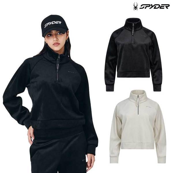 [] 女性リブベロアハーフジップアノラックTシャツSPJWCNRL357W