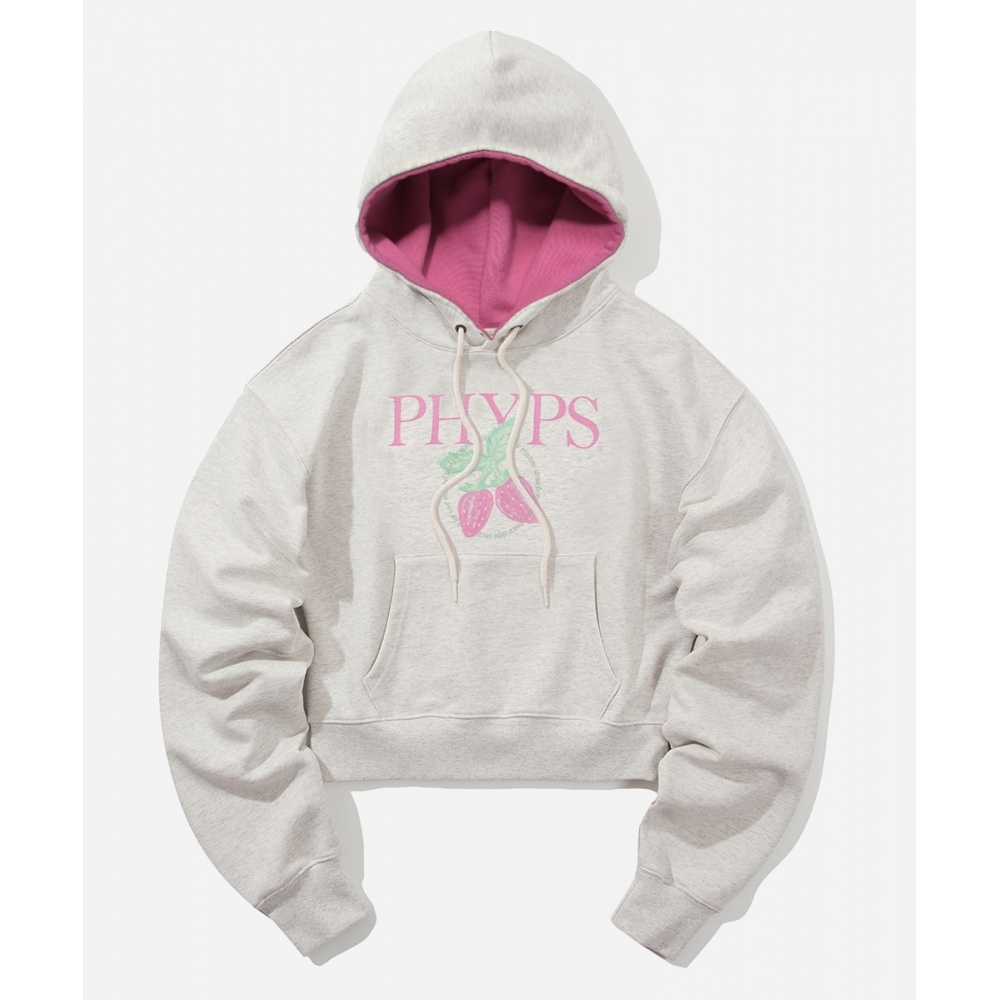 体育部 PHYPS 女性用クロップストロベリーパーカーオートミール