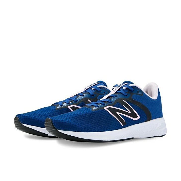 ランニングシューズ レディース D幅 ローカット ジョギング トレーニング フィットネス スポーツシューズ ランシュー スニーカー ネイビー ピンク/W413-CP2