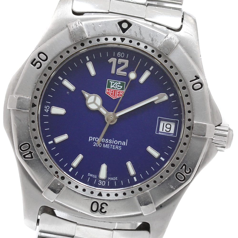 タグホイヤー TAG HEUER WK1113.BA0311 プロフェッショナル200M デイト クォーツ メンズ 保証書付き_955162【中古】