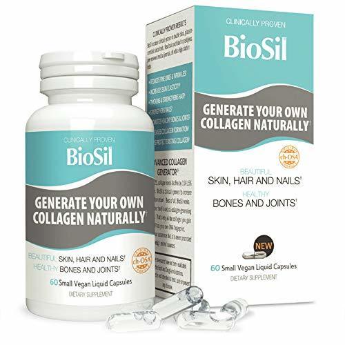 BioSil リキッド カプセル by ナチュラル ファクターズ ビーガン コラーゲン ジェネレーター Non-GMO 60 カプセル